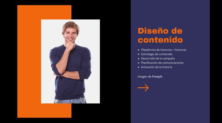 Diseño de contenido empresarial Plantilla de sitio web