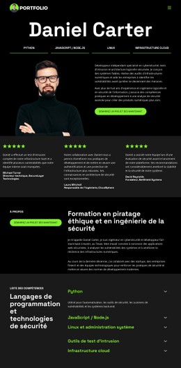 Portfolio de développeur hacker Modèles CSS