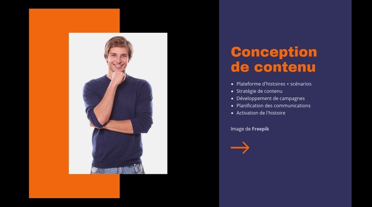 Conception de contenu d'entreprise Modèle HTML5