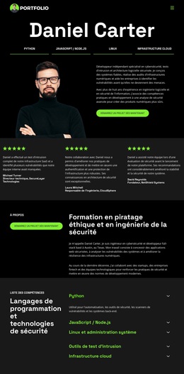 Portfolio De Développeur Hacker