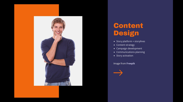 Business content design One Page Template