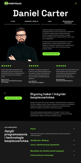 Portfolio Programisty Hakerów - Darmowe Szablony Motywów HTML5