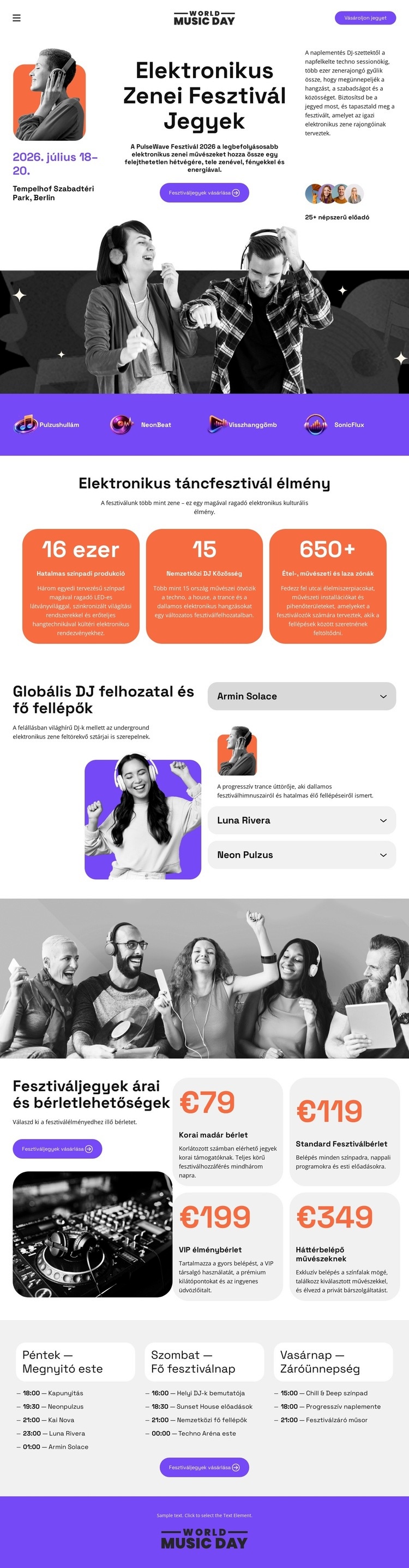 Lectronic Zenei Fesztivál Jegy Weboldal tervezés