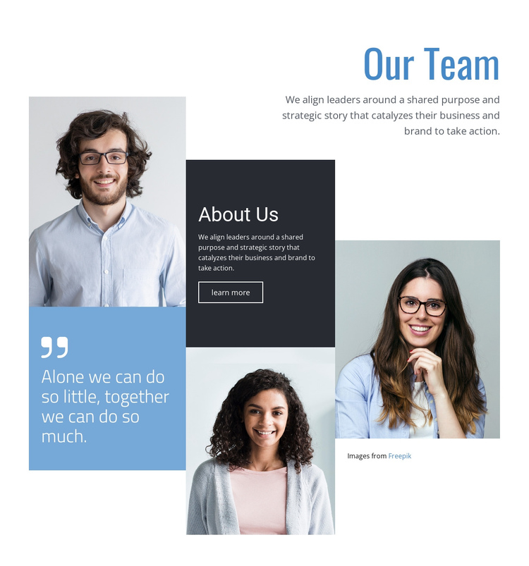 We are professionals One Page Template