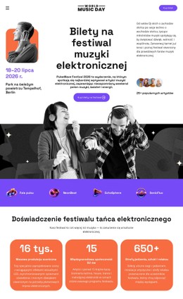 Responsywny CSS Dla Bilet Na Festiwal Muzyki Elektronicznej
