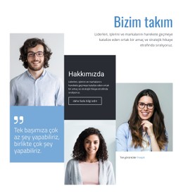 Biz Profesyoneliz Temiz Ve Minimal Şablon