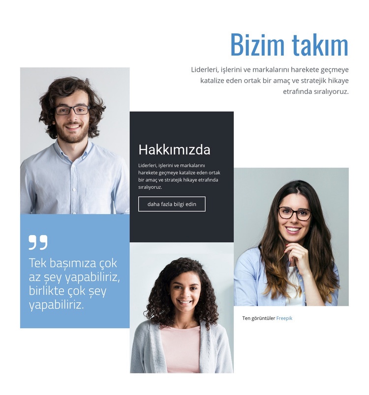 Biz profesyoneliz HTML5 Şablonu