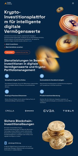 Responsives CSS Für Kryptohandel & -Investitionen