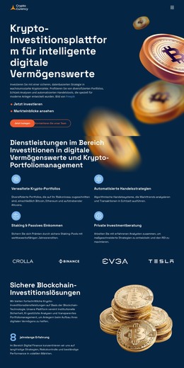 Kryptohandel & -investitionen HTML-Vorlagen