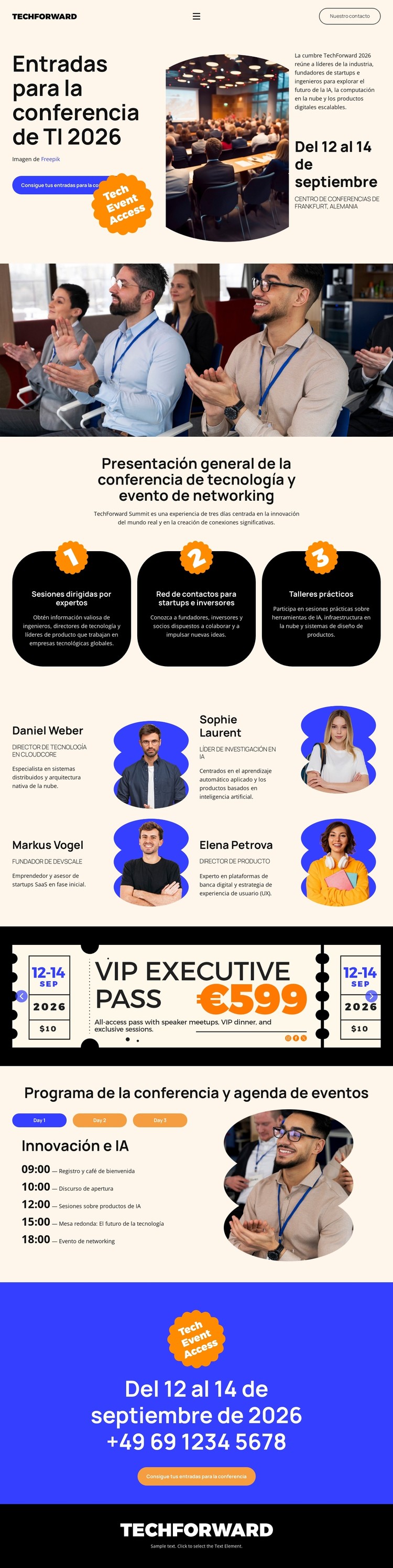 IT Conference Ticket Plantilla CSS