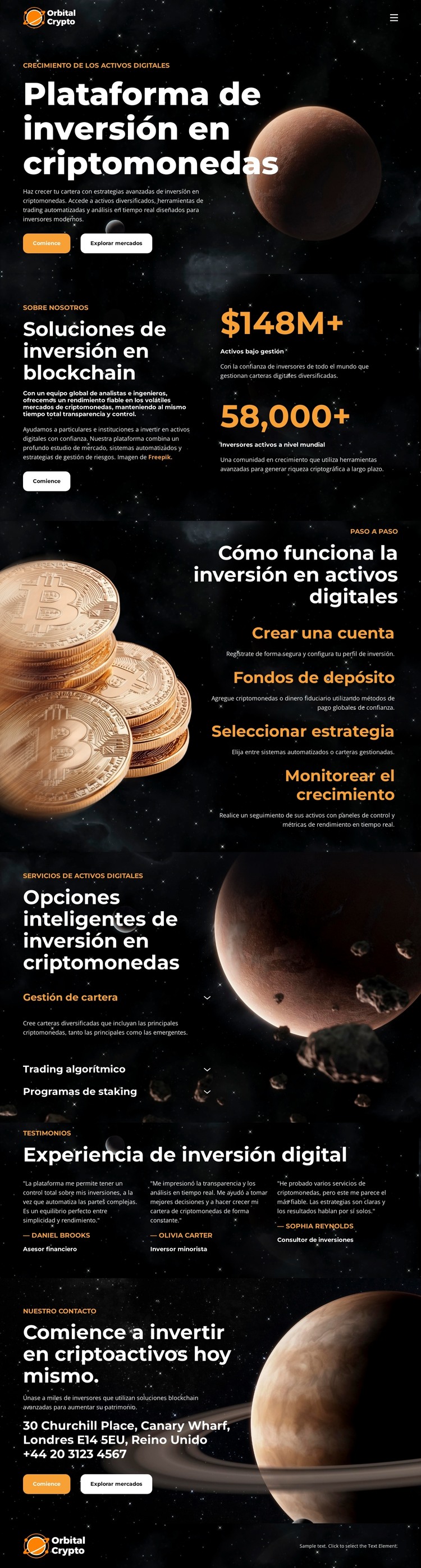 Plataforma de inversión en criptomonedas Plantilla HTML