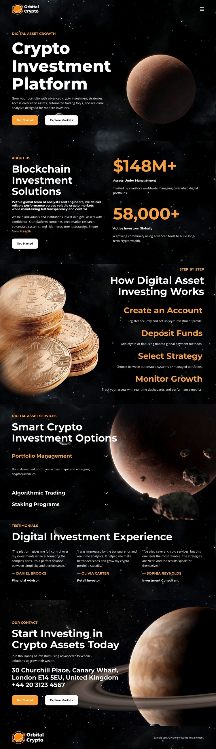 Crypto Investment Platform HTML Template