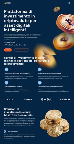 Trading E Investimenti In Criptovalute - Funzionalità Tema WordPress