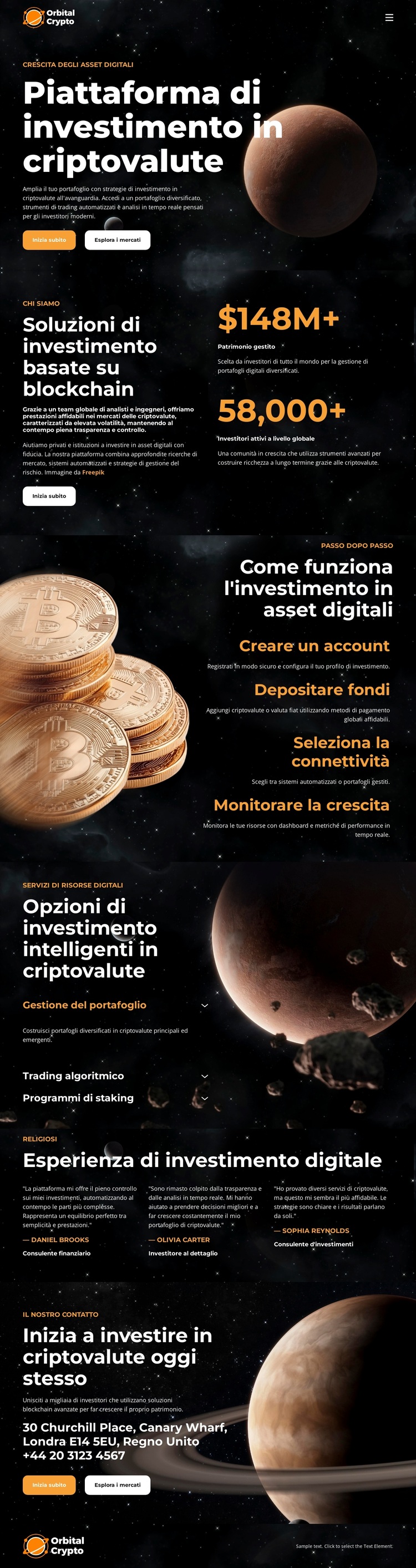 Piattaforma di investimento in criptovalute Tema WordPress