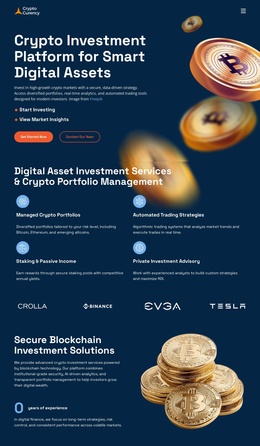 Crypto Trading & Investment - Functionality Joomla Template