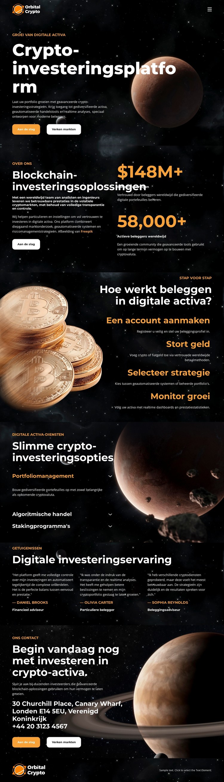 Crypto-investeringsplatform CSS-sjabloon