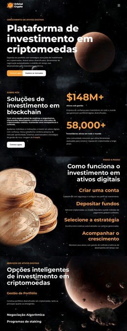 Plataforma de investimento em criptomoedas Temas WordPress