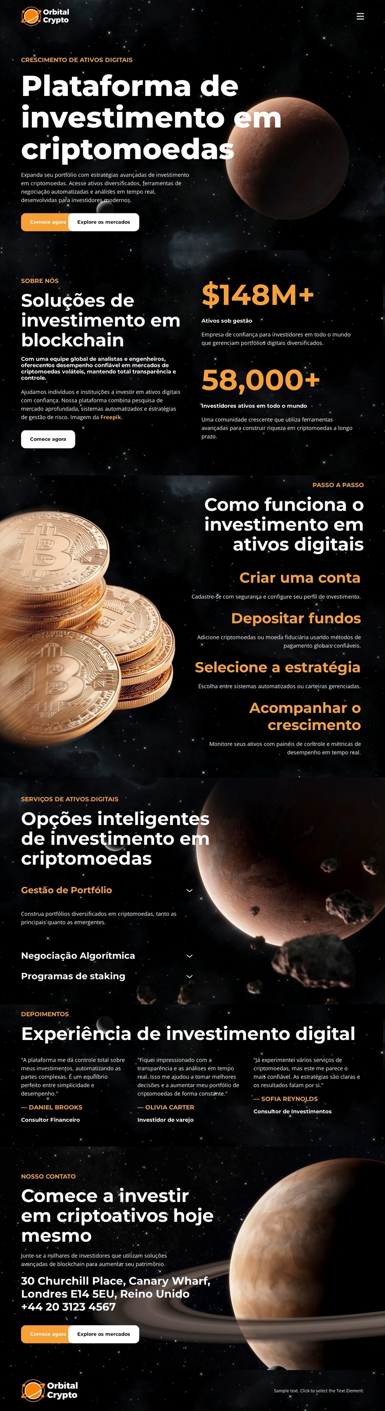 Plataforma de investimento em criptomoedas Tema WordPress