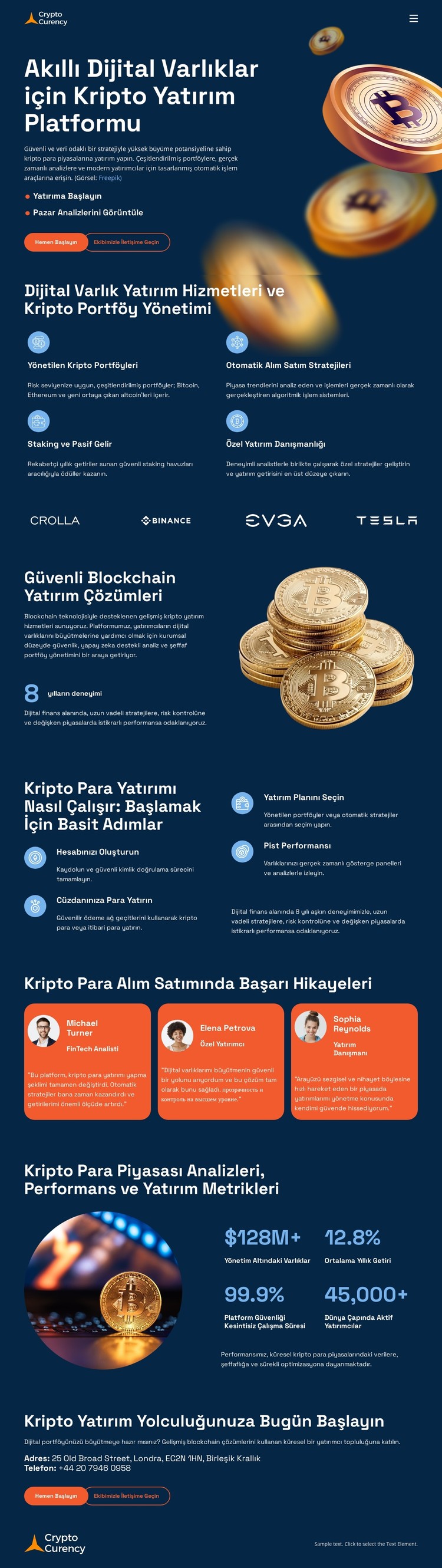 Kripto Para Alım Satım ve Yatırımı CSS Şablonu