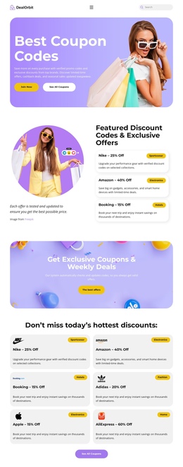 - One Page Template Inspiration