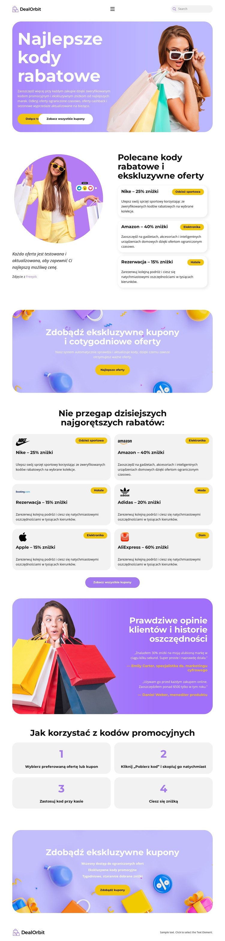 Discount Coupons Website Szablon CSS