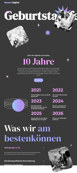 Jubiläum Der Digitalagentur - Bootstrap-Vorlage