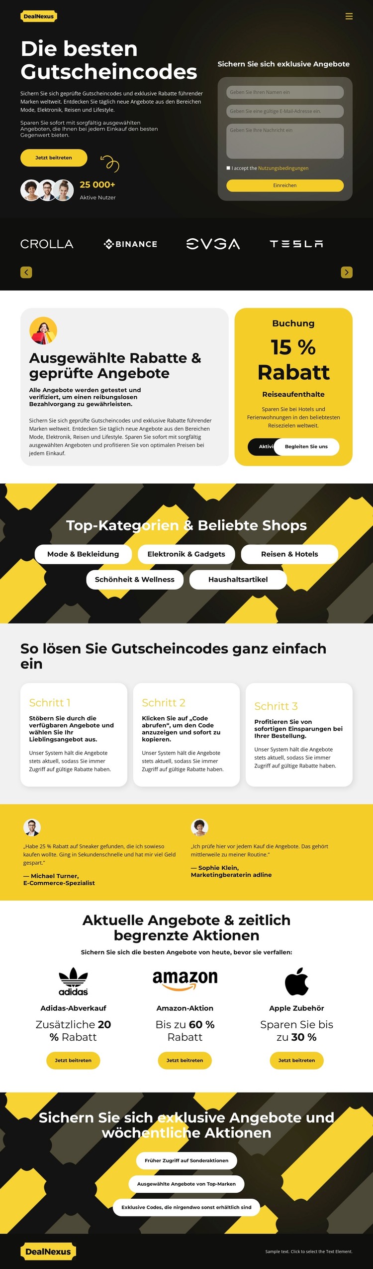 Angebote und Rabatte HTML-Vorlage