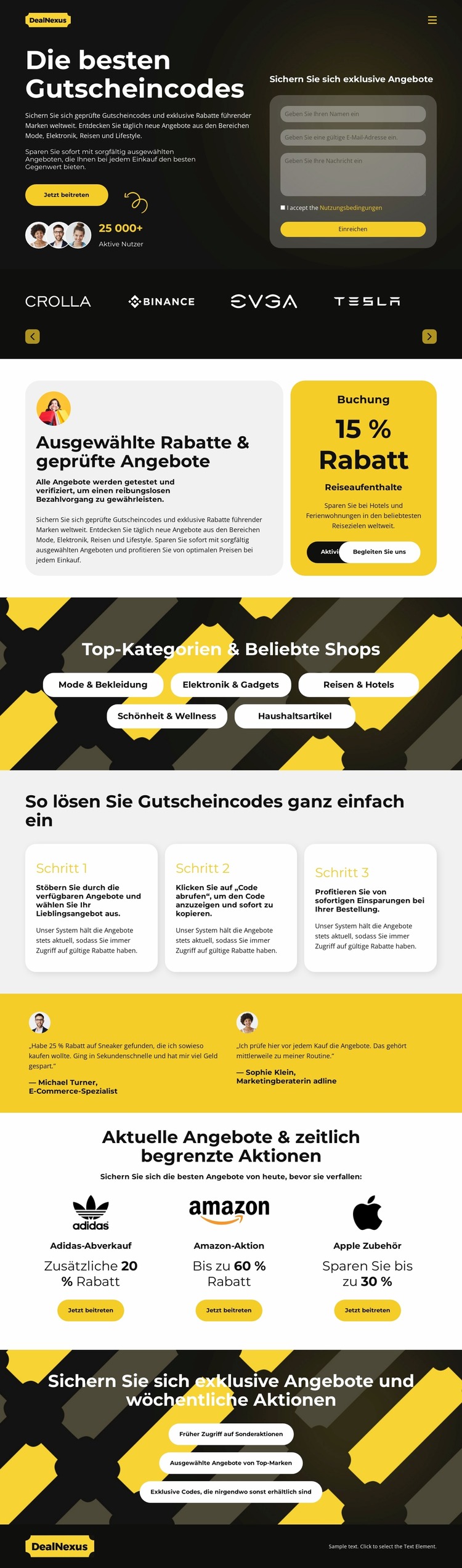 Angebote und Rabatte Joomla Vorlage