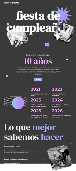El Mejor Diseño De Sitio Web Para Aniversario De La Agencia Digital