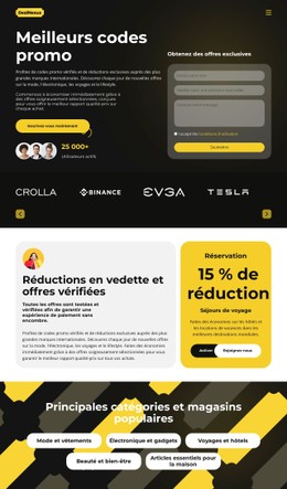 Modèle De Grille CSS À Colonnes Pour Offres Et Réductions