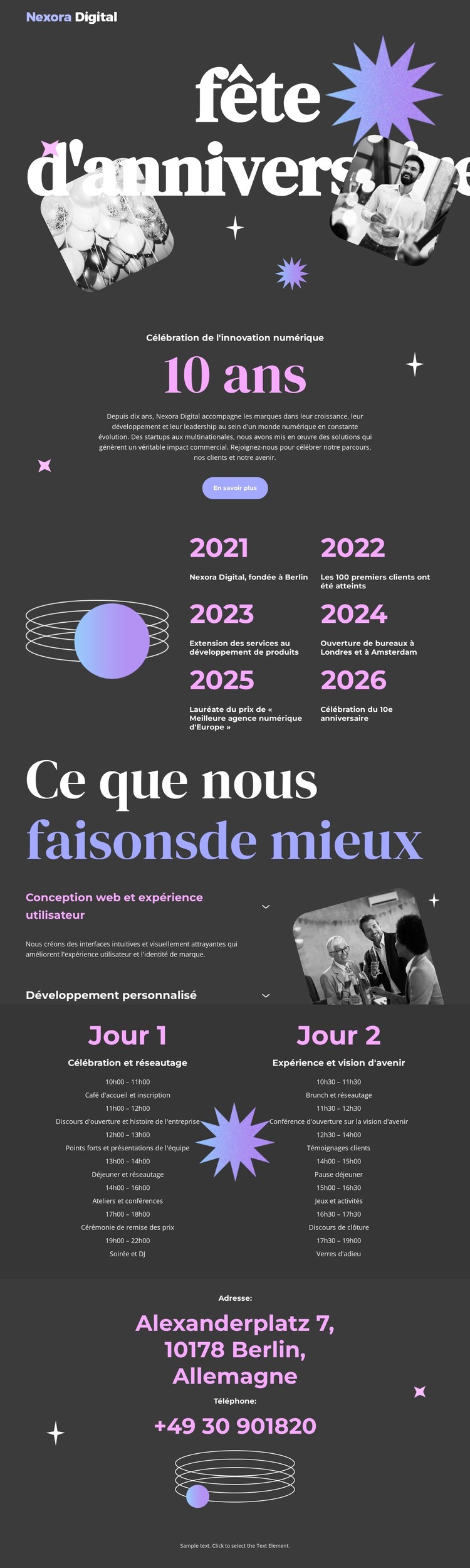 Anniversaire de l'agence numérique Modèle CSS