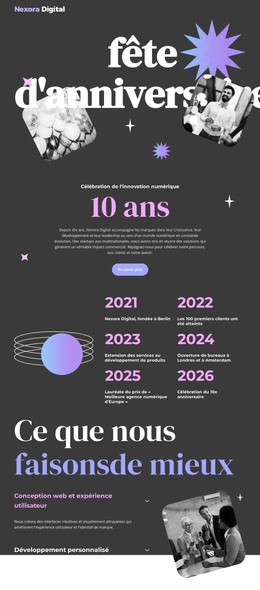 Anniversaire De L'Agence Numérique - Modèle D'Amorçage