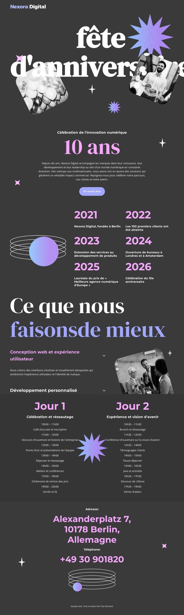 Anniversaire de l'agence numérique Modèle HTML