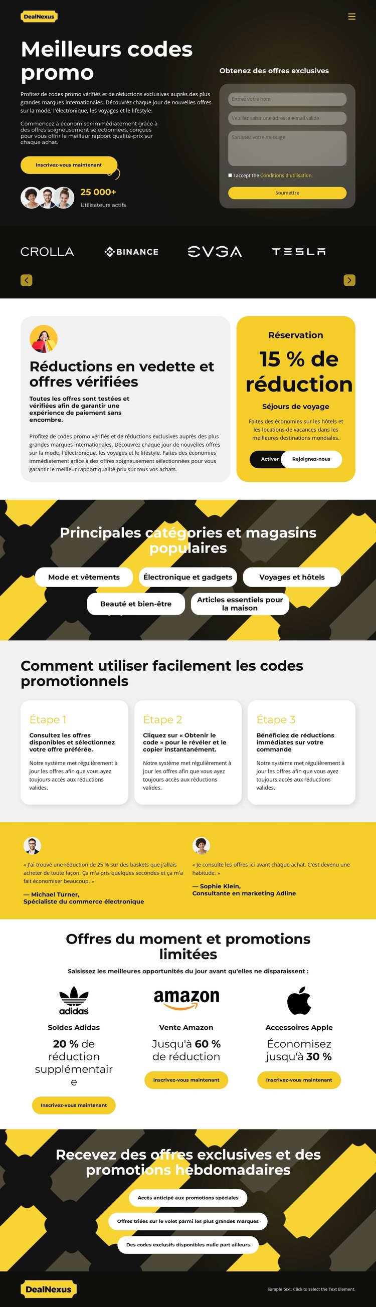 Offres et réductions Thème WordPress