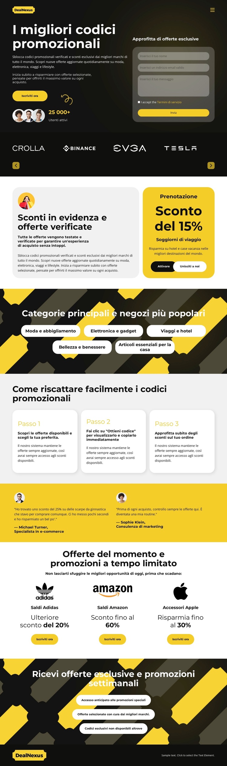 Offerte e sconti Tema WordPress