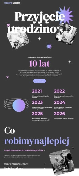 Najlepszy Projekt Strony Internetowej Dla Rocznica Agencji Cyfrowej