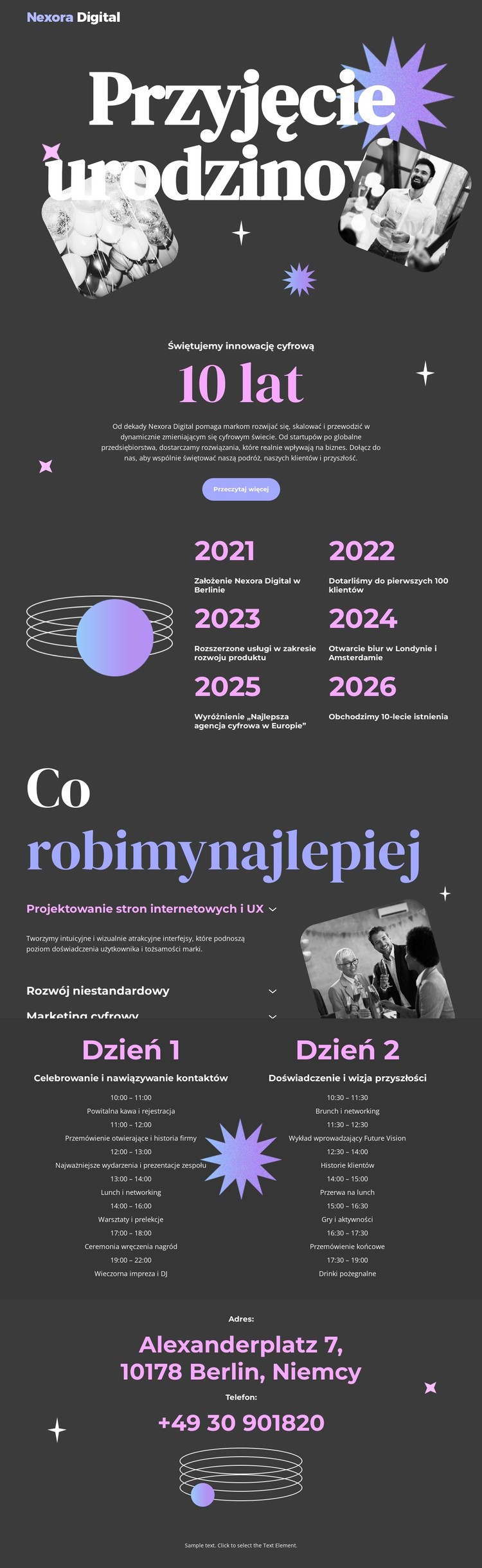 Rocznica agencji cyfrowej Szablon CSS