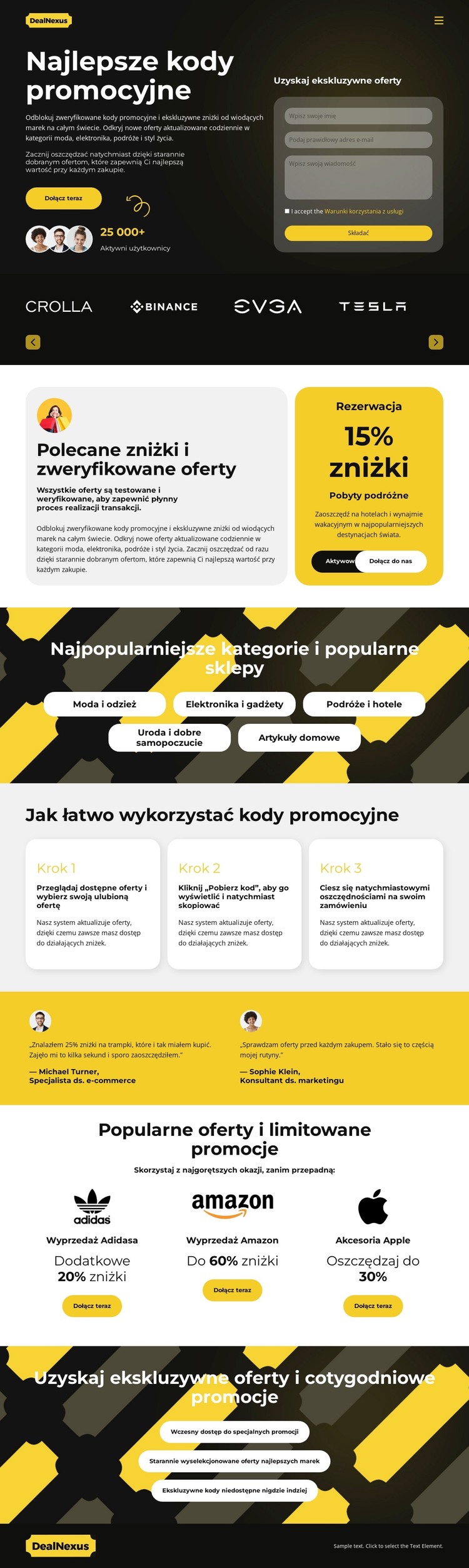 Oferty i zniżki Szablon HTML