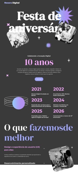 O Melhor Design De Site Para Aniversário Da Agência Digital