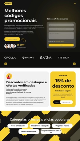 Ofertas e descontos Temas WordPress