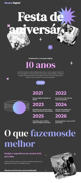 Aniversário Da Agência Digital - Tema WordPress E WooCommerce