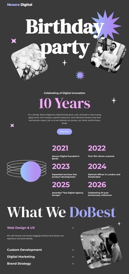 The Best Website Design For Digital Agency Anniversary