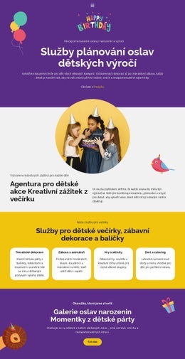 Výročí Dětí Šablony Webových Stránek Událostí