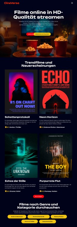 Online-Kinofilme Open-Source-Vorlage