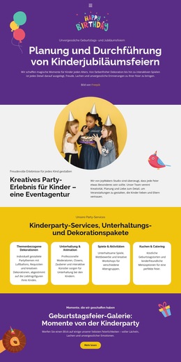 Kinderjubiläum WordPress-Theme