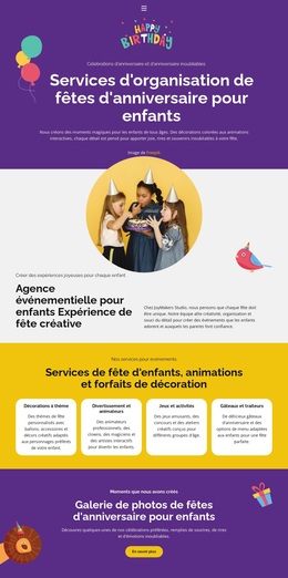Anniversaire Des Enfants - Thème WordPress Prêt À L'Emploi