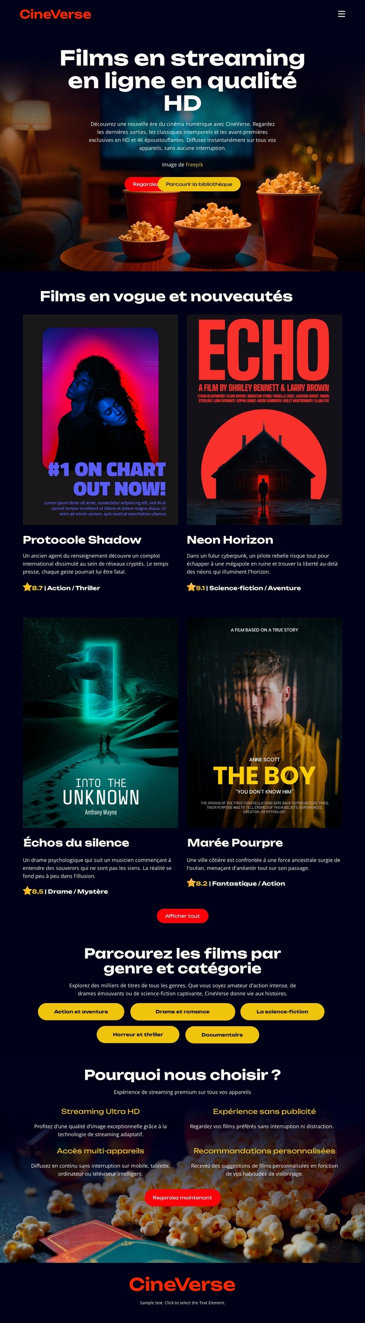 Cinéma en ligne Thème WordPress