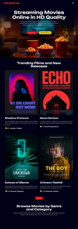 Online Cinema Movies - Multi-Purpose Html Code