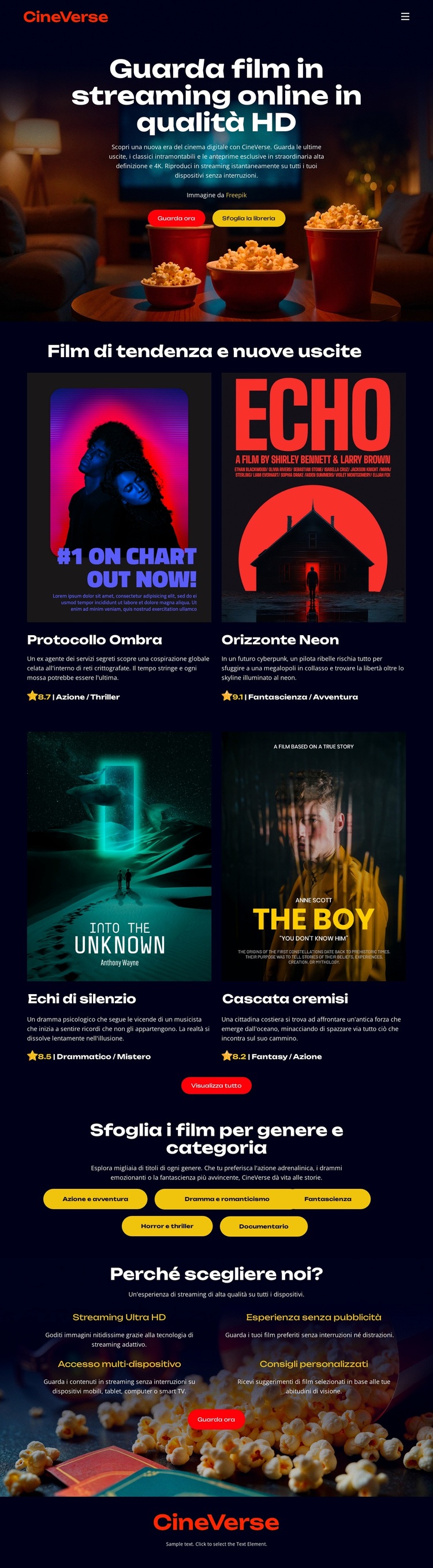 Cinema online e film Tema WordPress