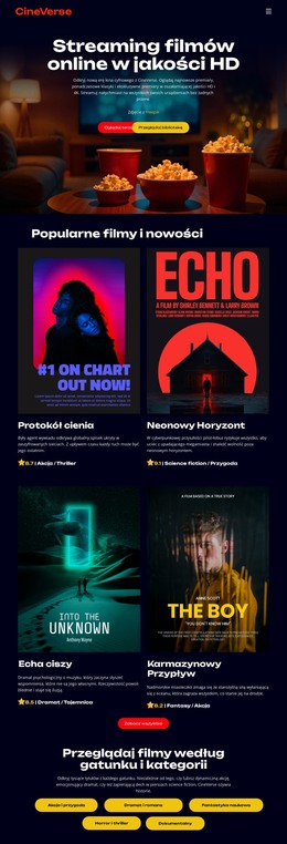 Projekt Strony HTML Dla Filmy Kinowe Online